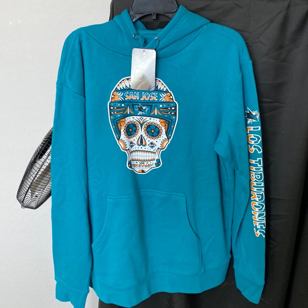 Womens San Jose nfl skull hockey hoodie